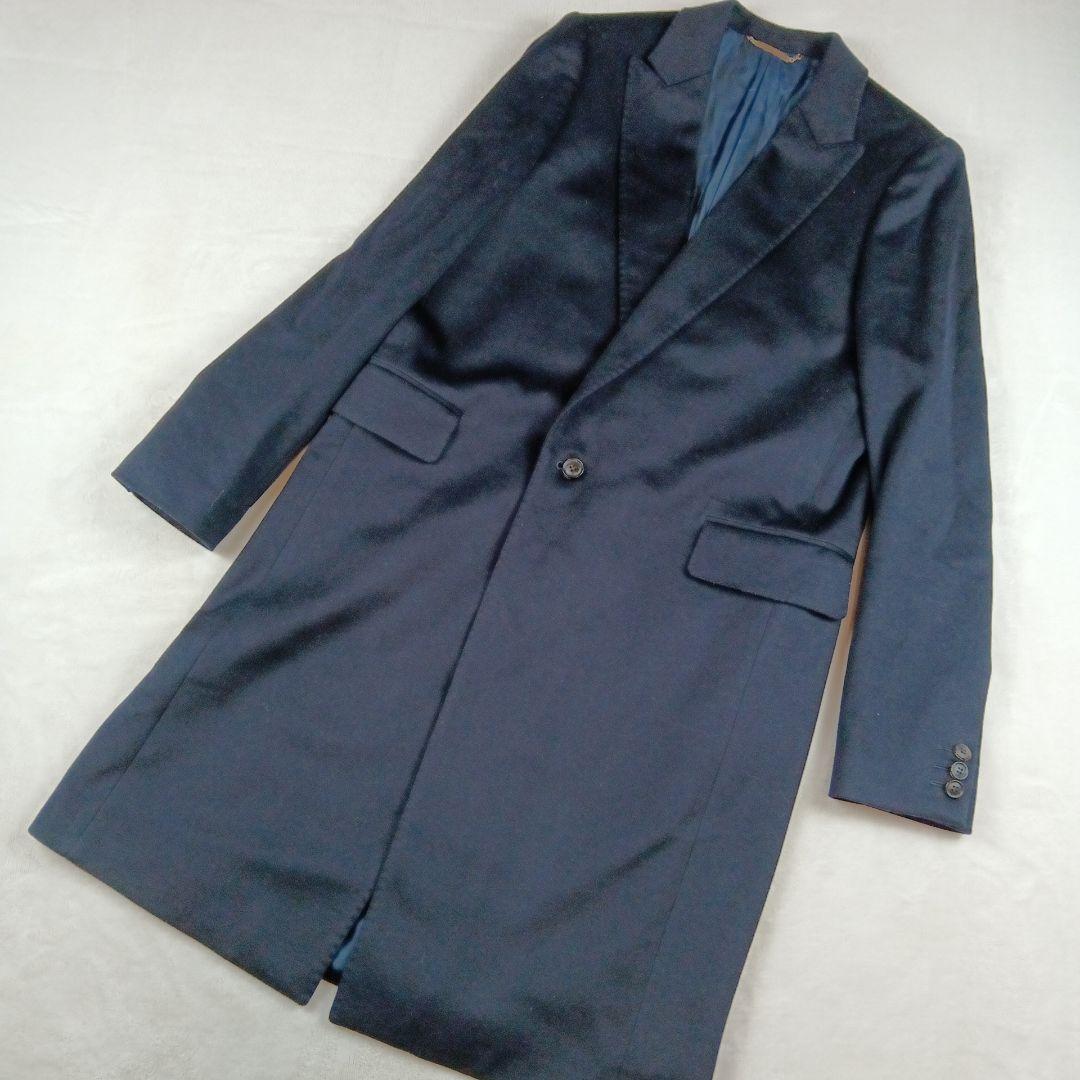 ビューティフルピープル チェスターコート ロロピアーナ カシミヤ混 ネイビー L