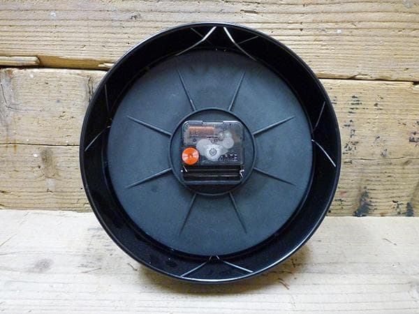 ステーション ウォールクロック 壁掛け時計 ブラック/スイープ式 36.5cm