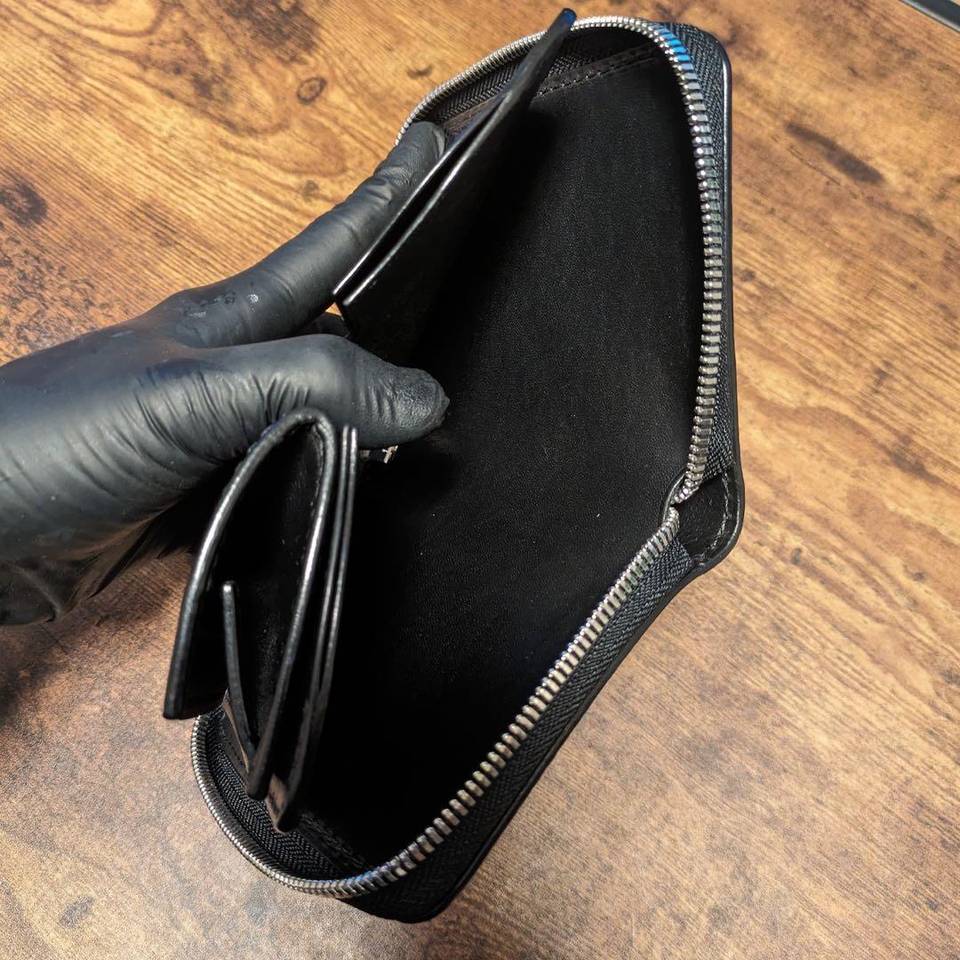アリゲーター“ディープブラック”ジッパーミドル〜 no9ray