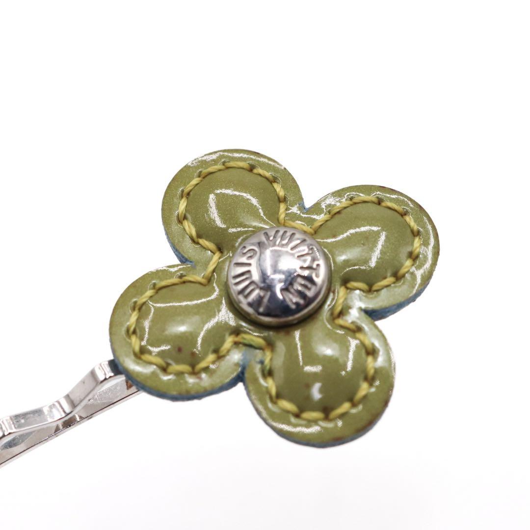 【極美品】ルイヴィトン バレッタ フルール ヴェルニ ヘアピン M92259