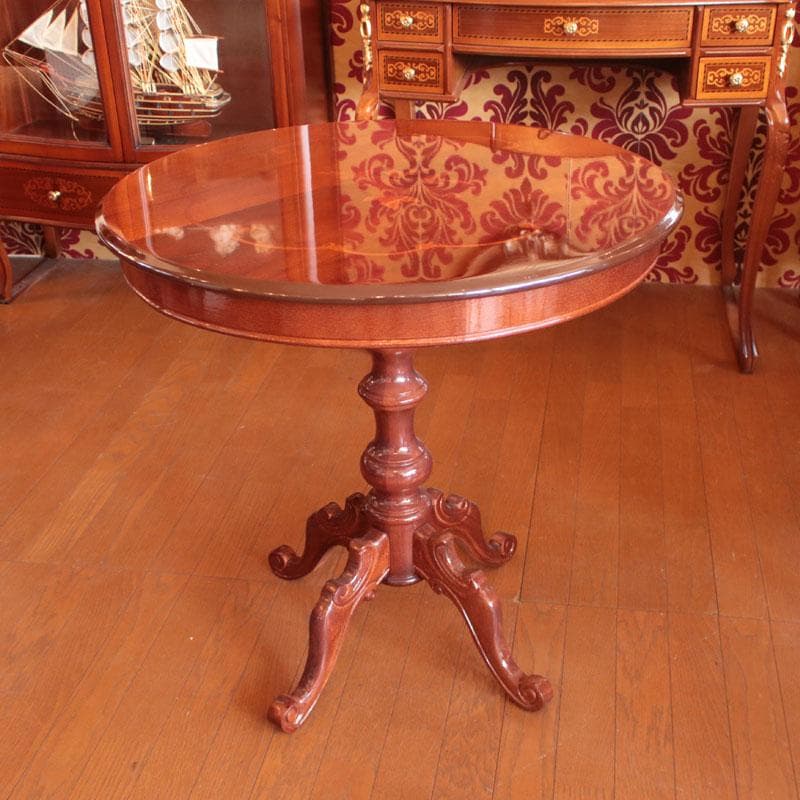 ラウンドダイニングテーブル φ70cm クラシック レトロ 猫脚 223-307