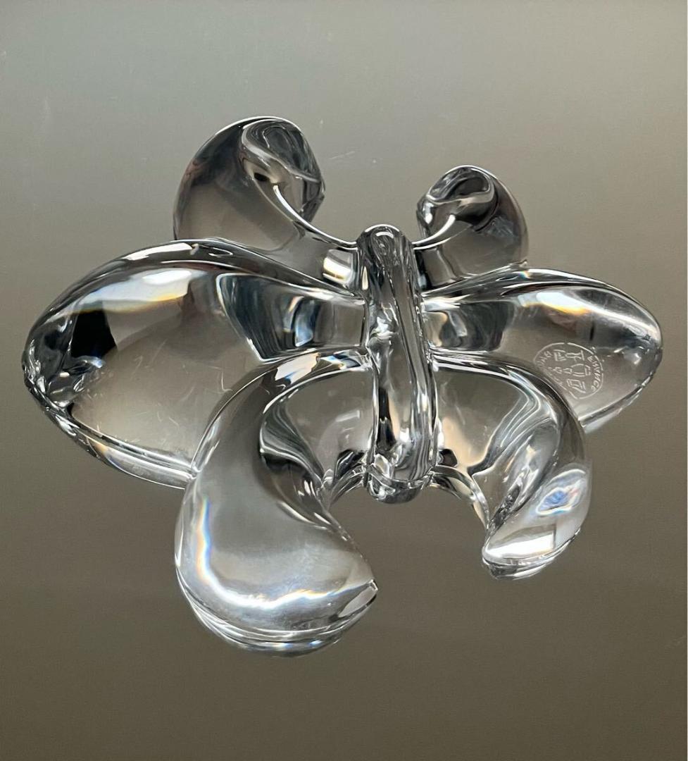 Baccarat バカラ 稀少 ユリ オブジェ ペーパーウェイト 百合 置物