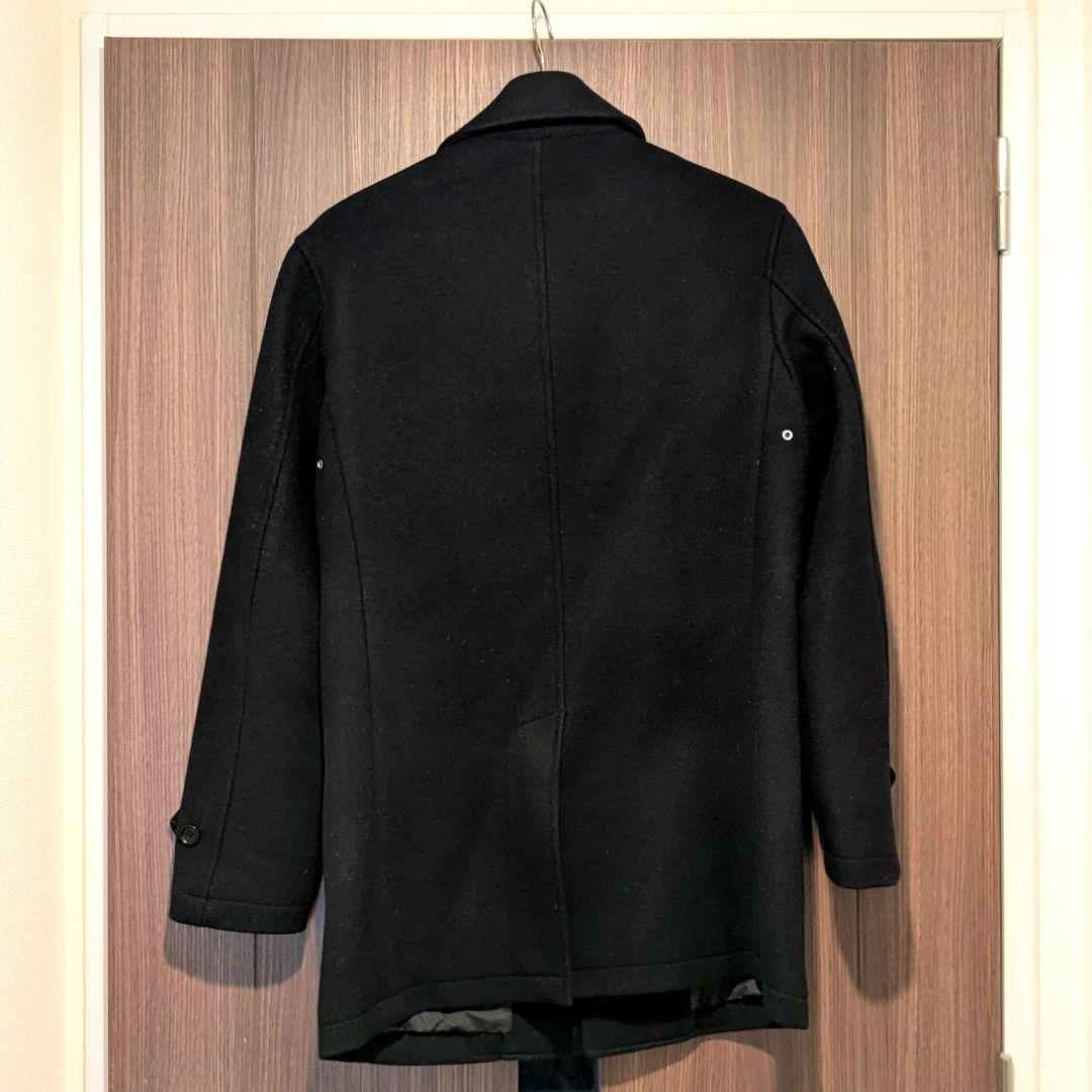 SHIPS SUPER140's ウール ステンカラーコート ネイビー