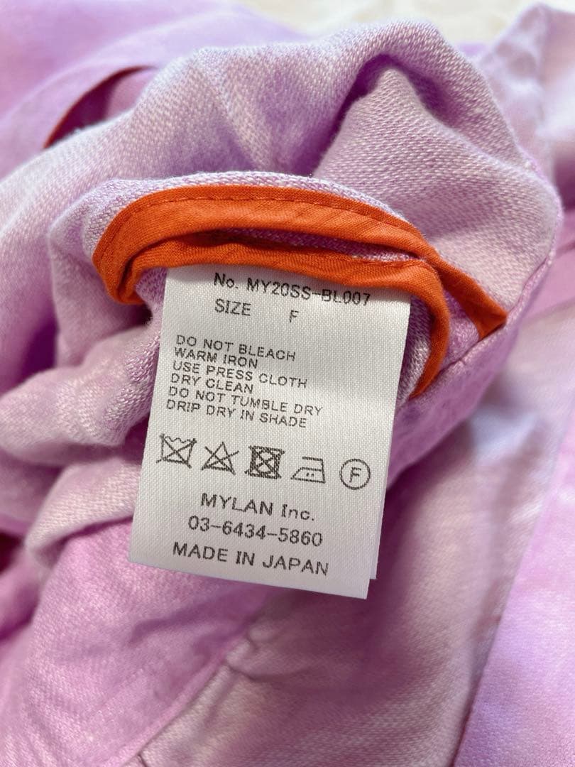 ◾️MYLAN パガニーニサイドボタンブラウス　ライラック　リボン