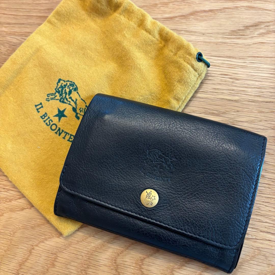 IL BISONTE ブラック 二つ折り財布