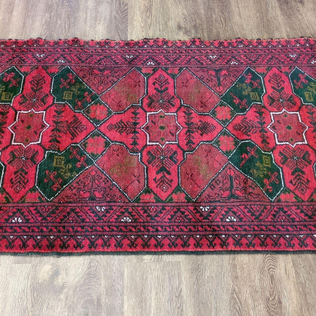 ヴィンテージラグ　トルクメン　トライバルラグ アフガニスタンラグ　手織り絨毯