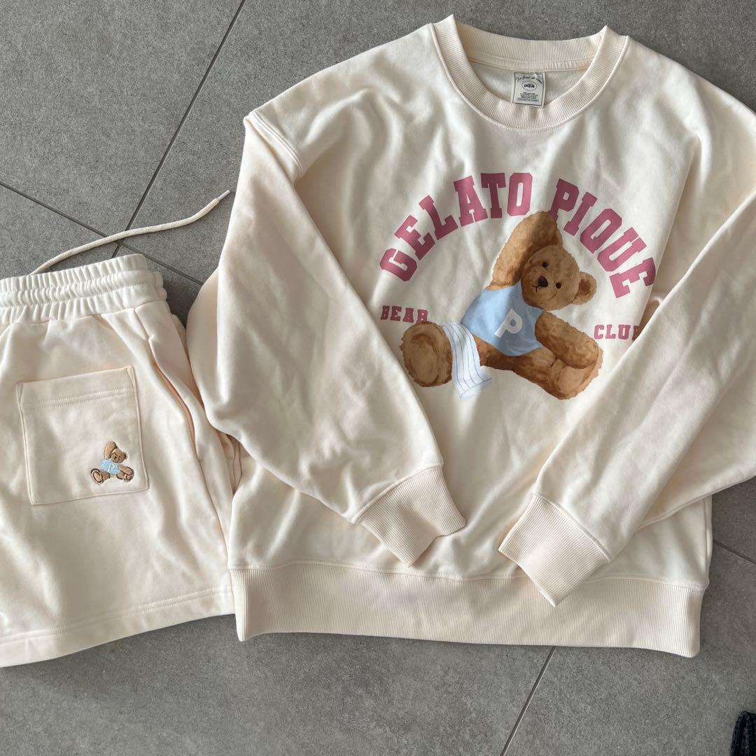 GELATO PIQUE ベアプリント ルームウェアセットアップ