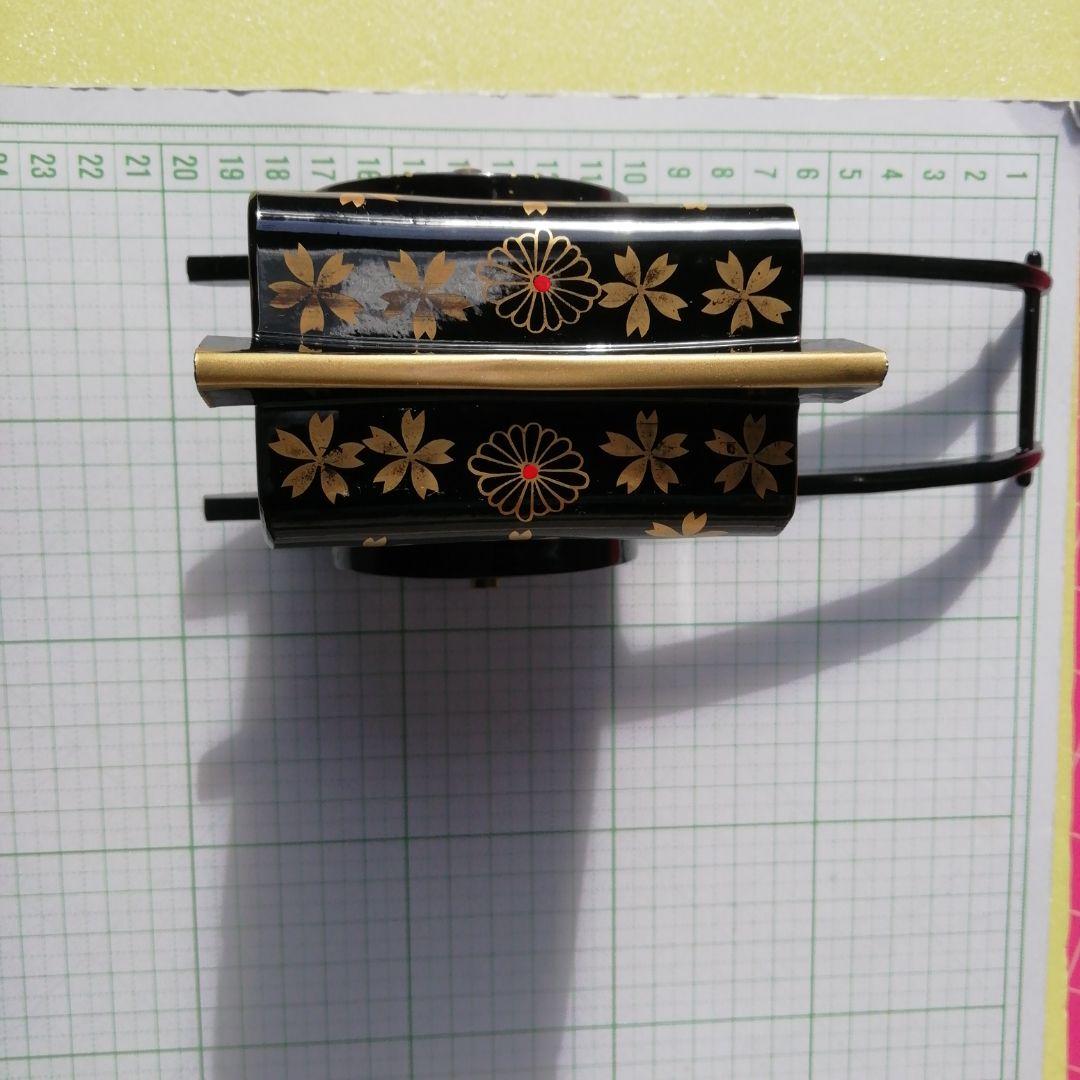 漆器　御所車　小物入れ飾り置物　昭和　購入　希少品