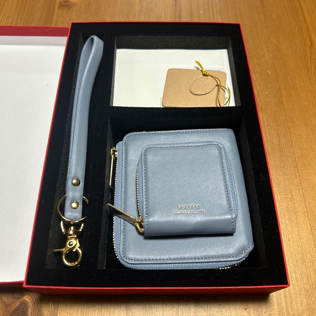 PORTER ライトブルー　財布　284-01374