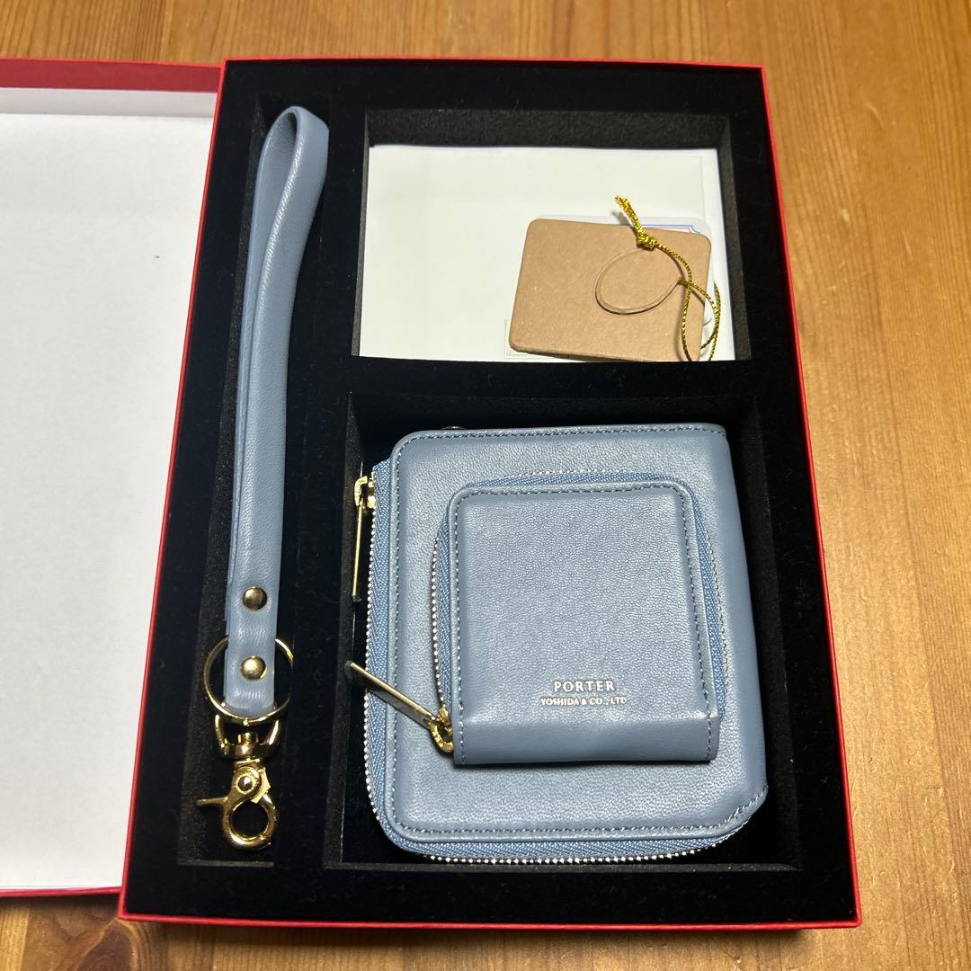 PORTER ライトブルー　財布　284-01374
