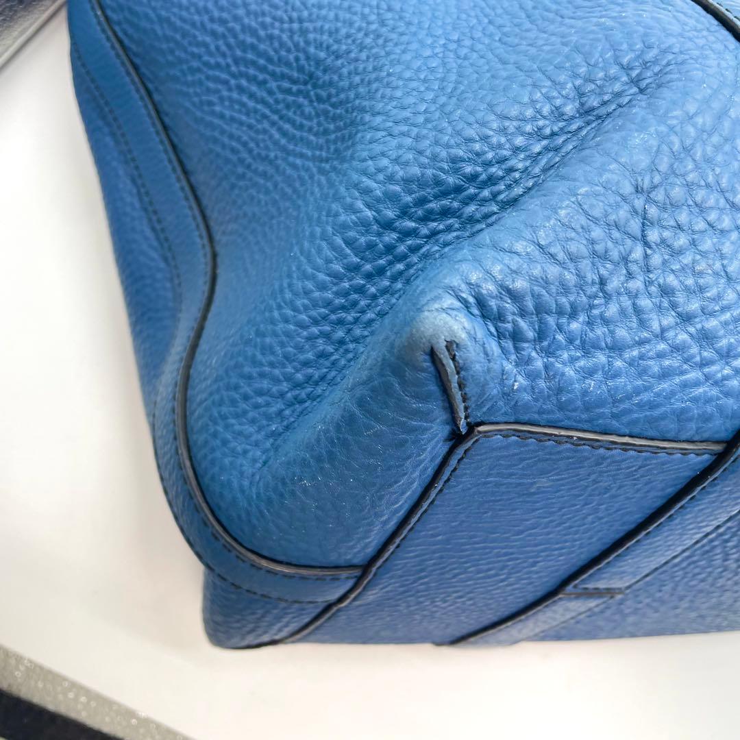 希少色！　コーチ　ビジネスバッグ　メンズ　トートバッグ　大容量　ブルー