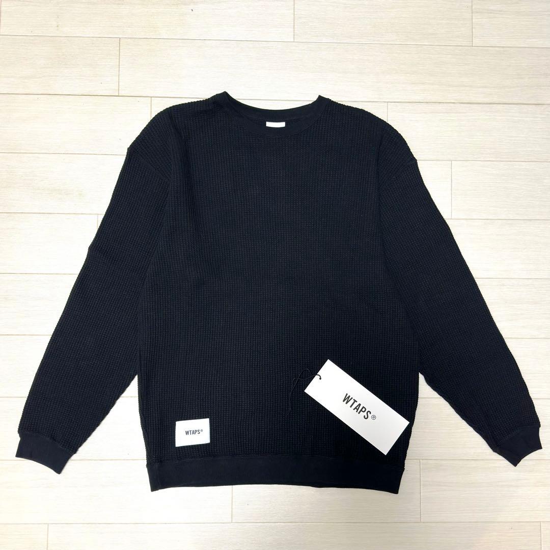 24AW WTAPS WAFFLE / LS ワッフル カットソー Mサイズ 黒