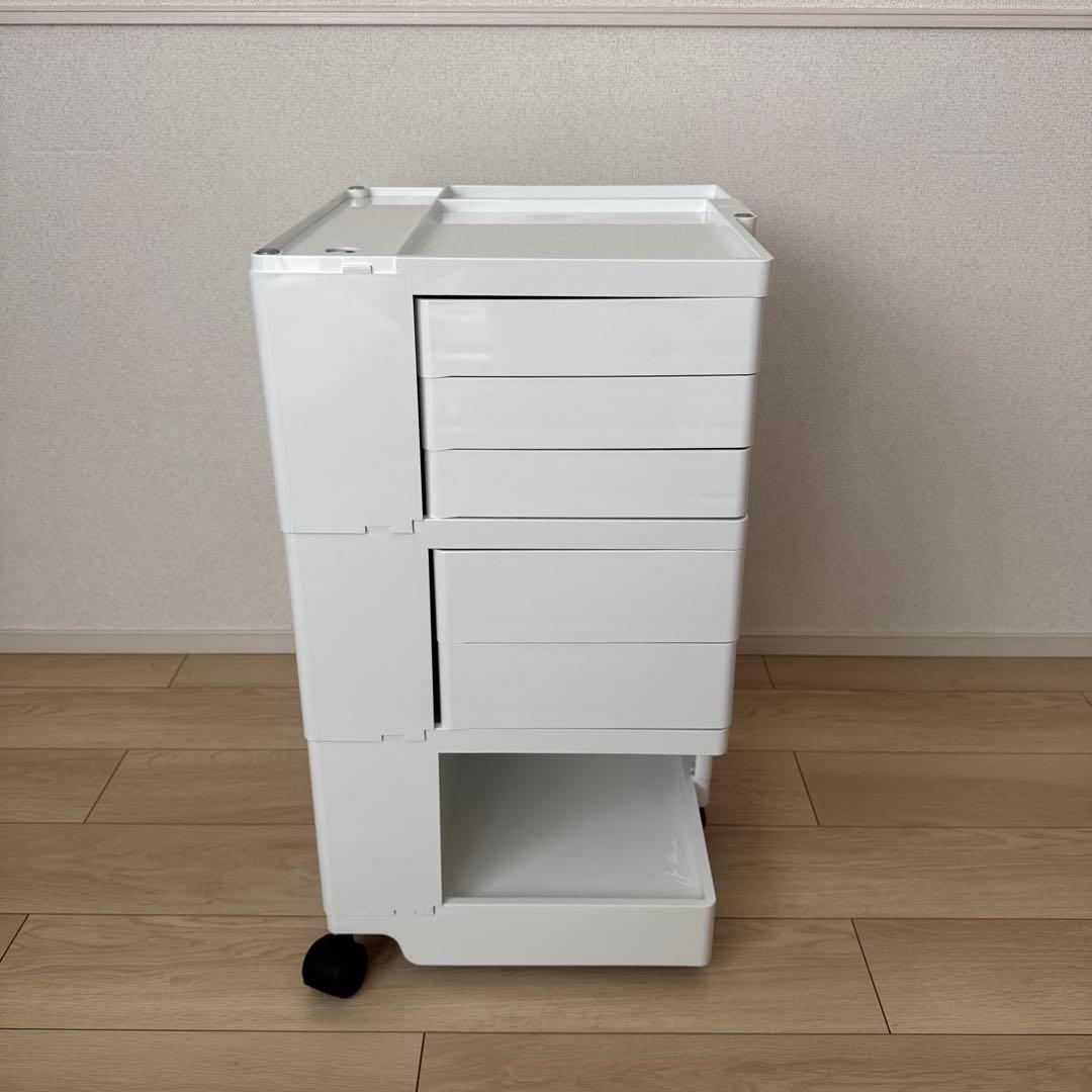 直接引取【美品】B-LINE ボビーワゴン 3段5トレイ ホワイト　正規品