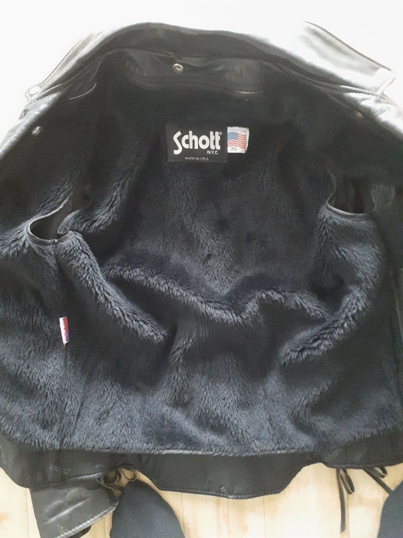 希少 Schott 125 ダブルライダース ブラック　40