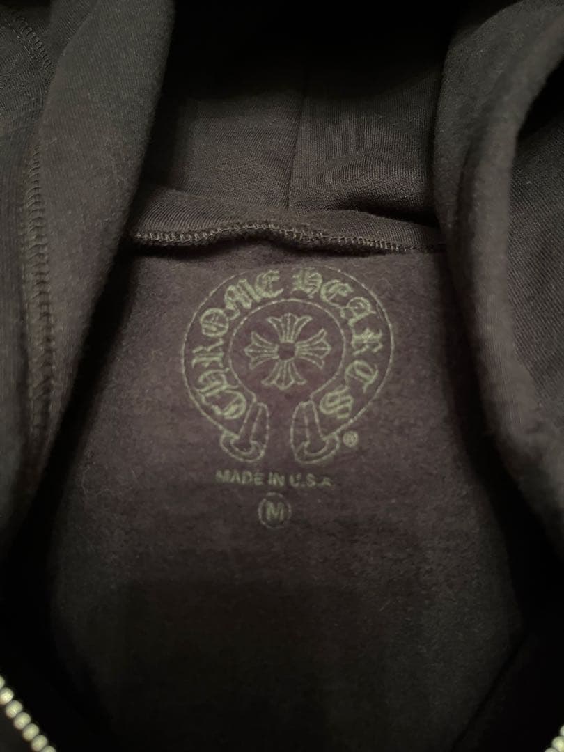 クロムハーツ ジップアップ パーカー フローラルクロス ホースシュー ピンク M