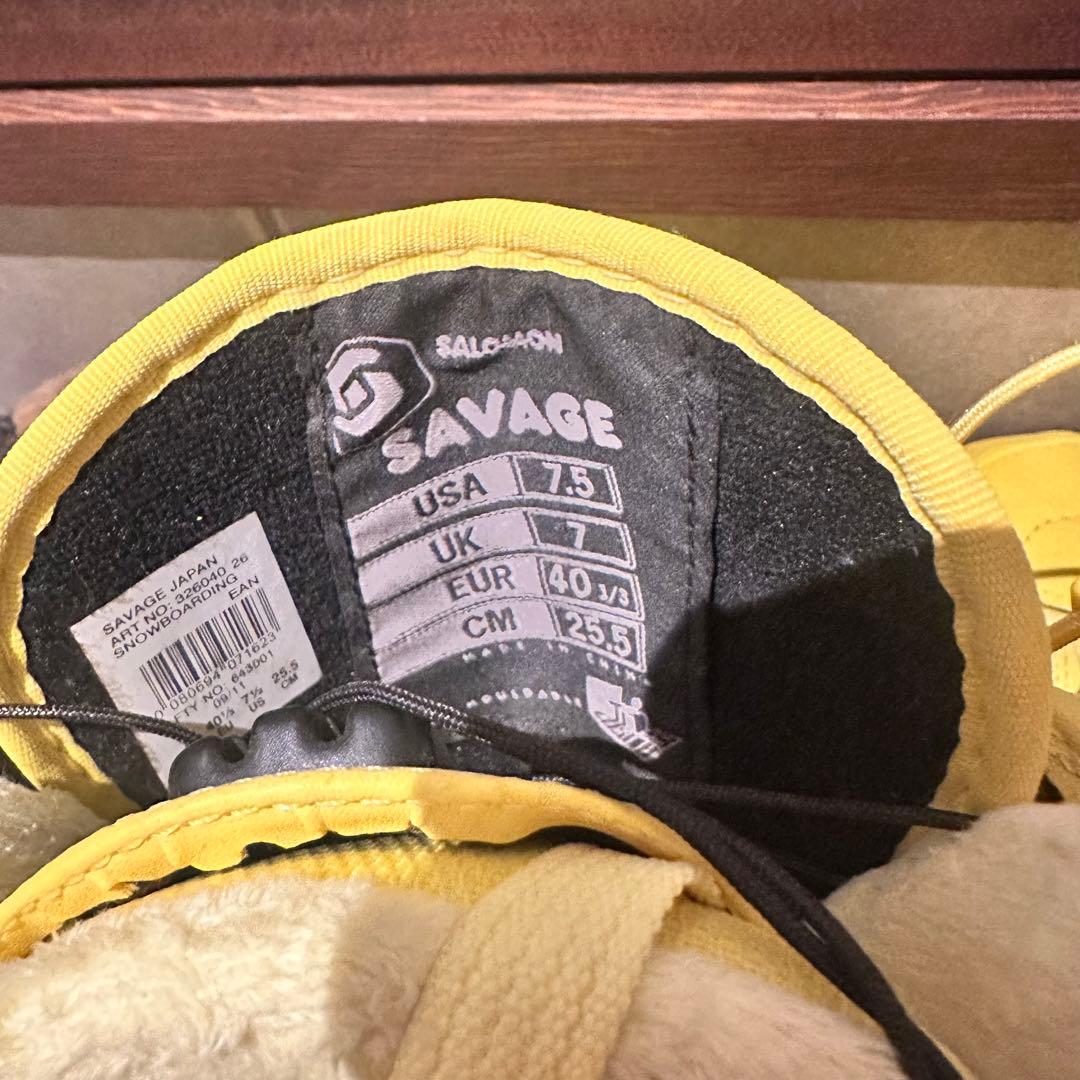 サロモン SALOMON スノーボードブーツ サベージ　25.5cm