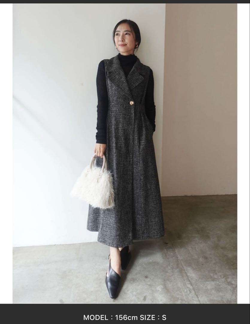 ツイードメタルボタンテーラードジャンパースカート LAGUNAMOON