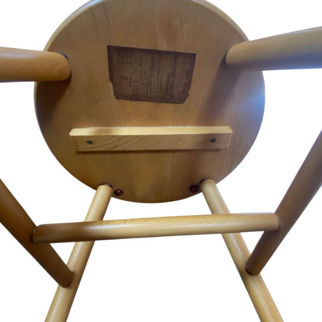 コイズミ　KOIZUMI　木製椅子　丸形　天然木　ダイニングチェア