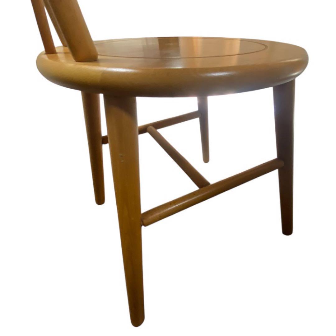 コイズミ　KOIZUMI　木製椅子　丸形　天然木　ダイニングチェア