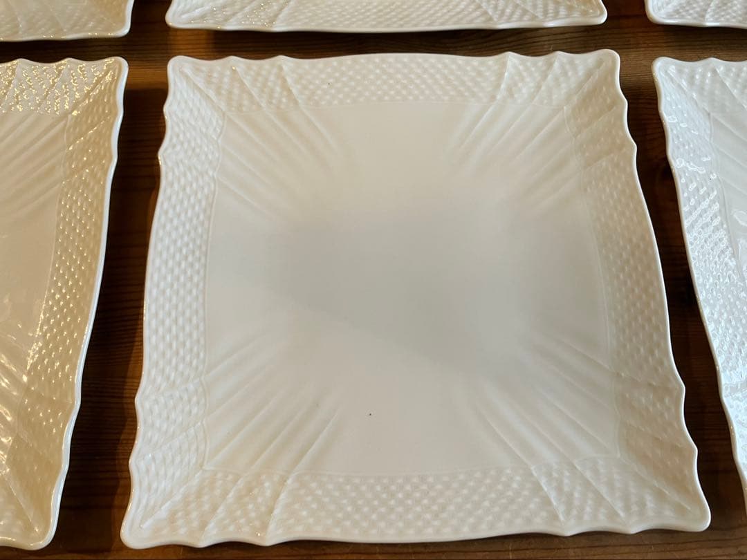 ジノリ　ベッキオホワイト　22スクエアディッシュ×6