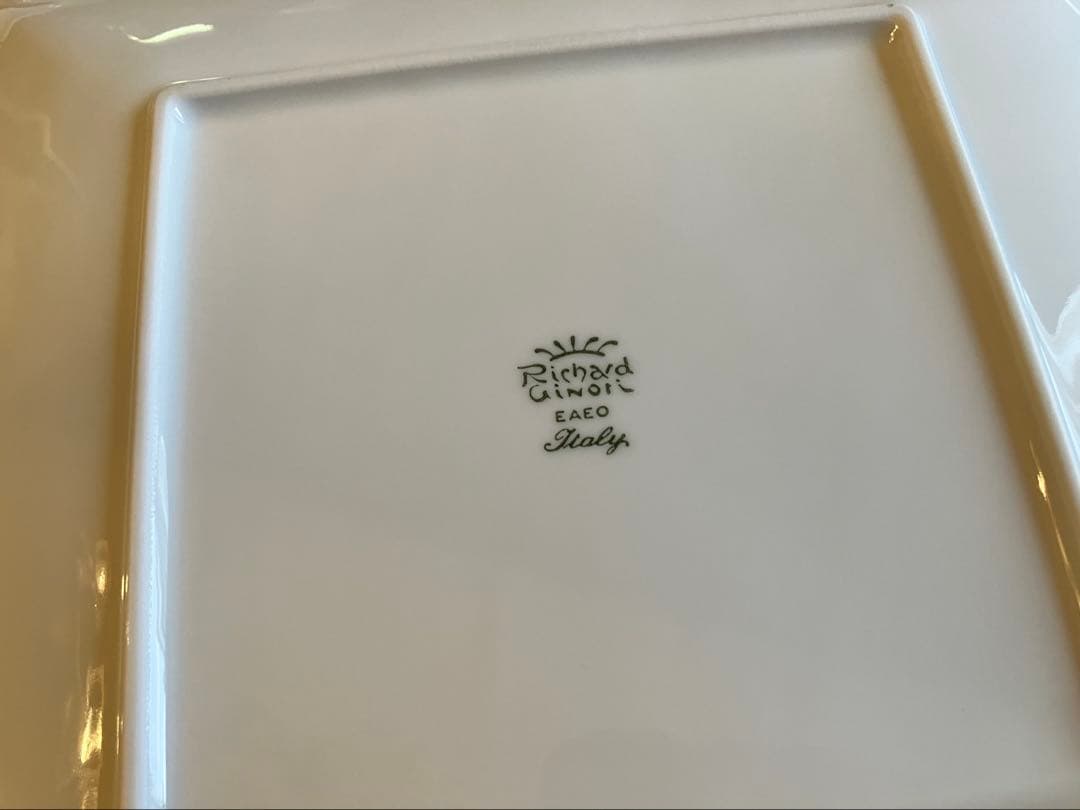 ジノリ　ベッキオホワイト　22スクエアディッシュ×6