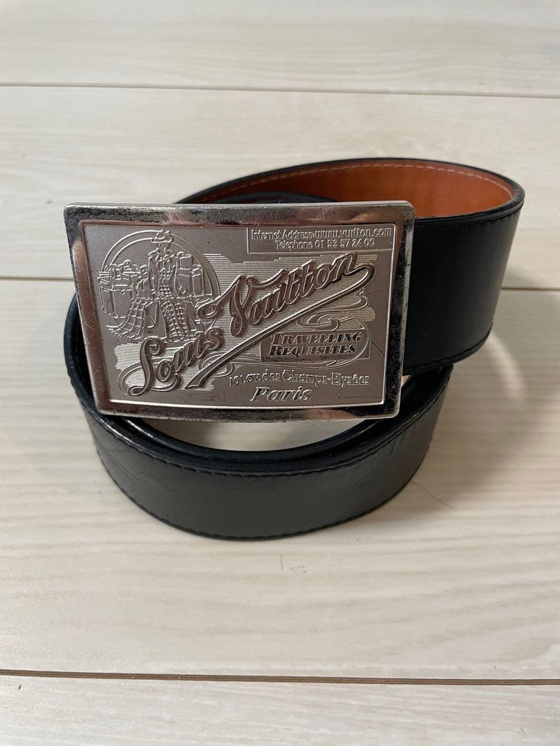 ルイヴィトン サンチュール ジーンズ ベルト ブラック 90/36