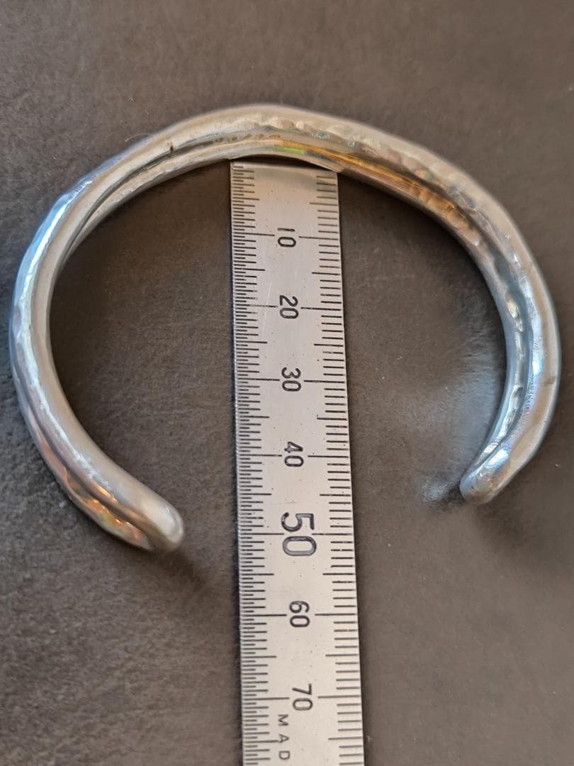 市松 シルバーバングル ダブルスタイル