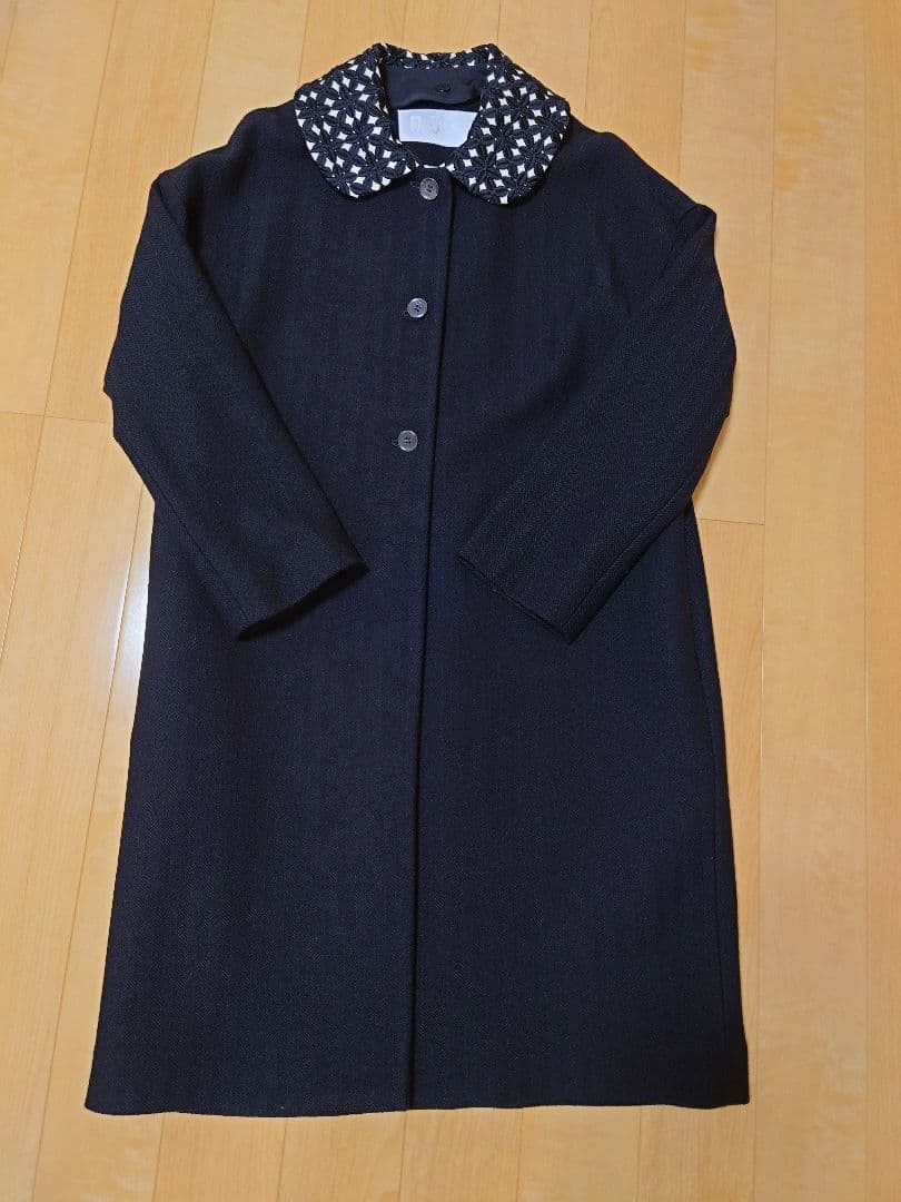 nooy　ヌーイ 付け襟コート　黒