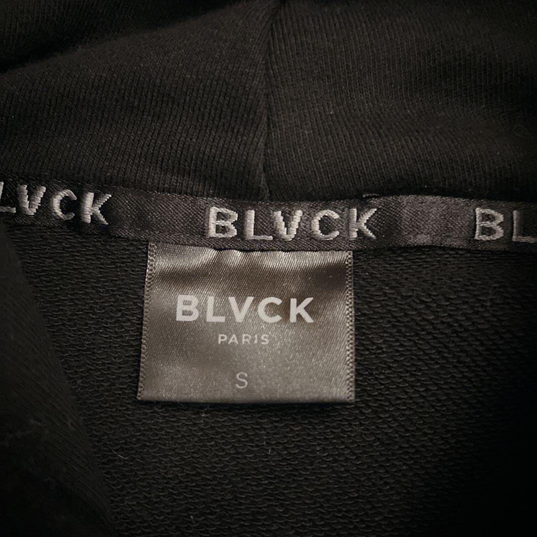 希少 BLVCK PARIS ロゴ刺繍 パーカー ブラックパリ 黒 S