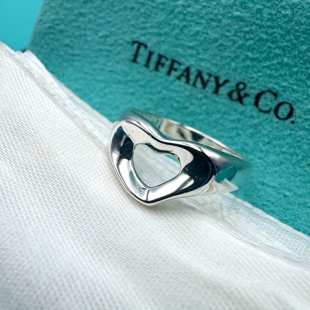 【TIFFANY&Co】鏡面仕上げ　エルサペレッティ　オープンハート リング