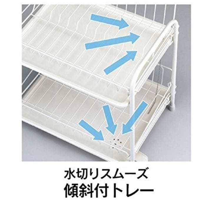アレスタ 水切り ラックスリム 3段 水が流れるトレー HB-1860