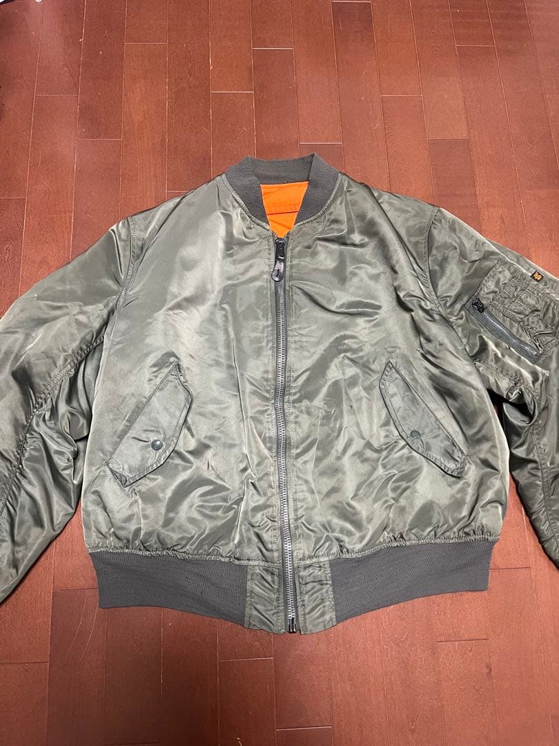 アルファ　MA1 90s USA製　オリーブ