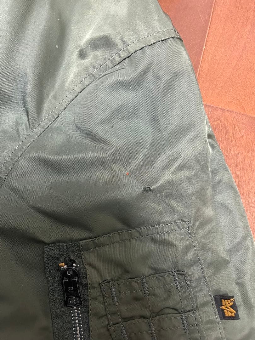 アルファ　MA1 90s USA製　オリーブ