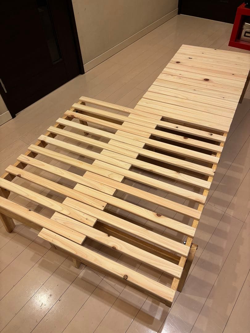 送料込み　中居木工　車中泊も出来るスライドベット　ほぼ未使用