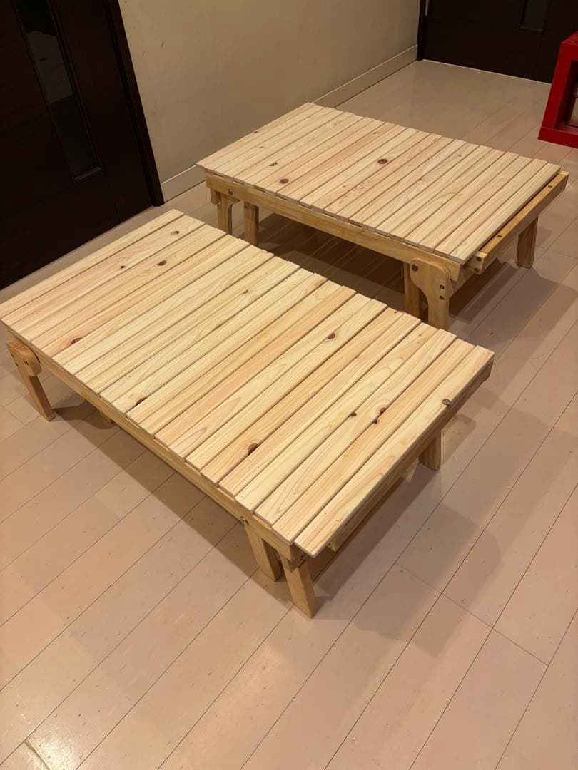 送料込み　中居木工　車中泊も出来るスライドベット　ほぼ未使用