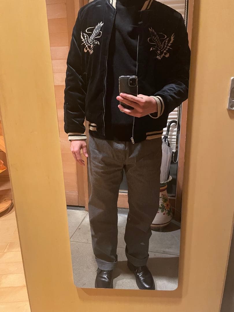 東洋　goldスカジャン　別珍　38