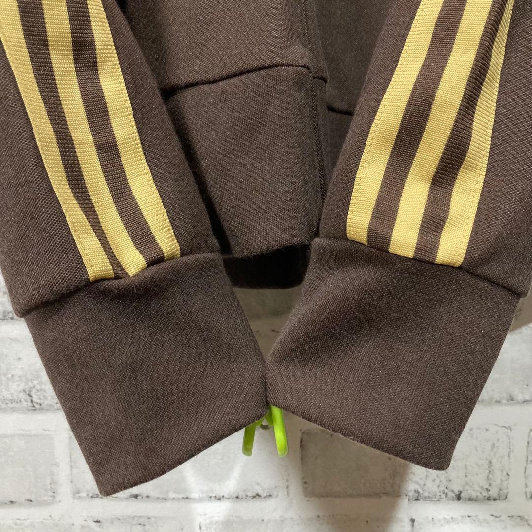 【人気色】adidas トラックジャケット ブラウン × ベージュ M