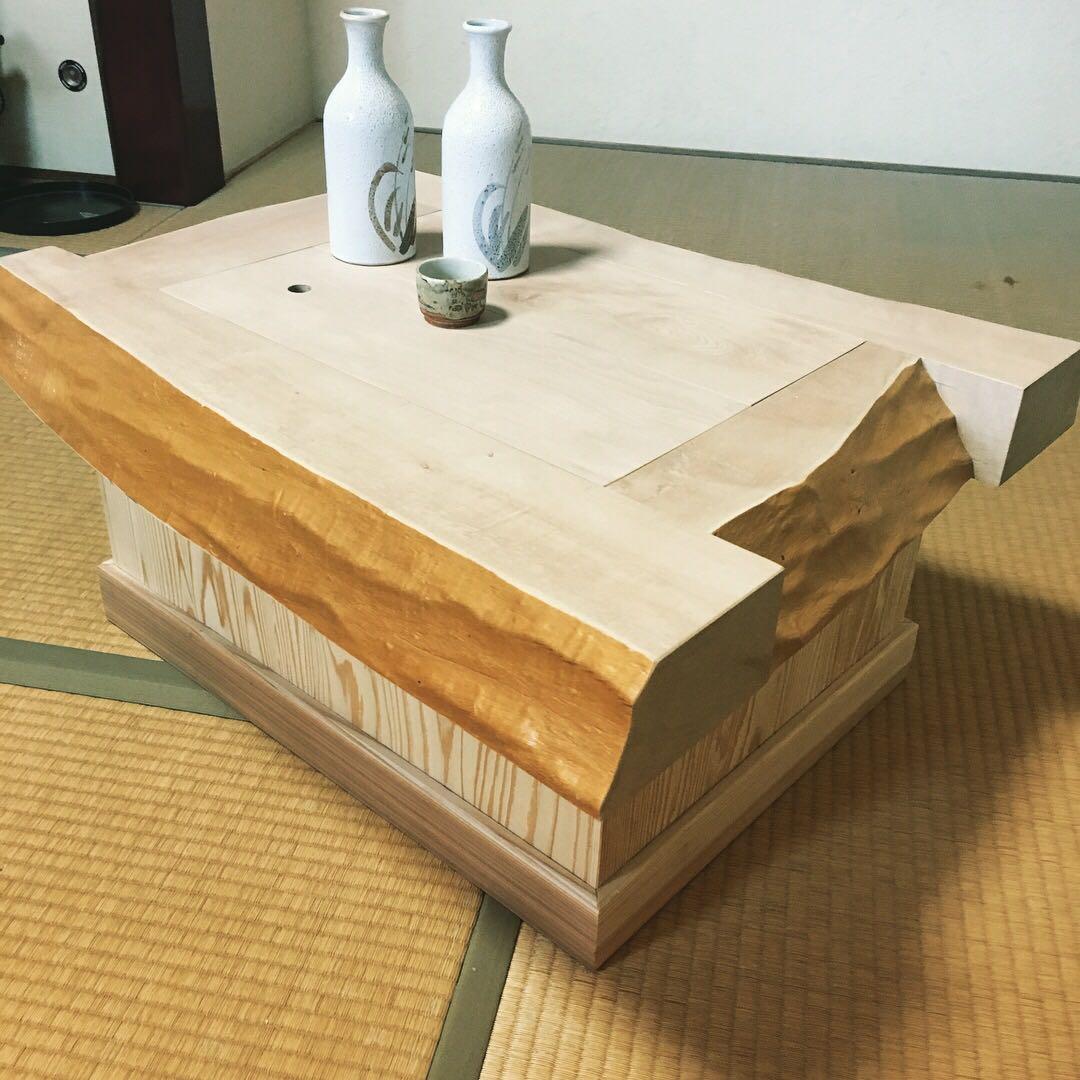 家具 収納付き座卓 ローテブル 和風 一品物