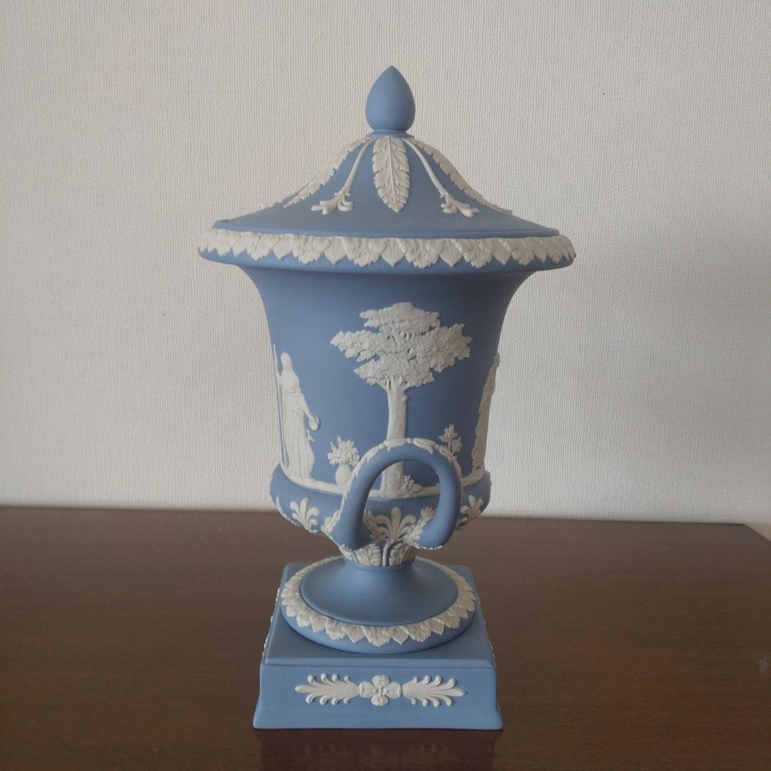 　ウェッジウッド　ジャスパー　飾り壷　フラワーベース