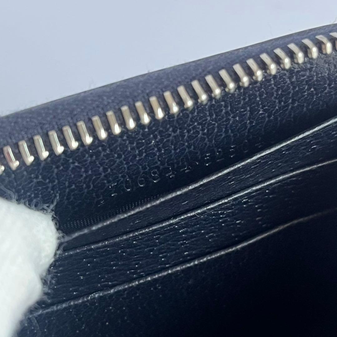 未使用級✨　GUCCI グッチ　長財布　財布　ggマーモント　ネイビー　黒