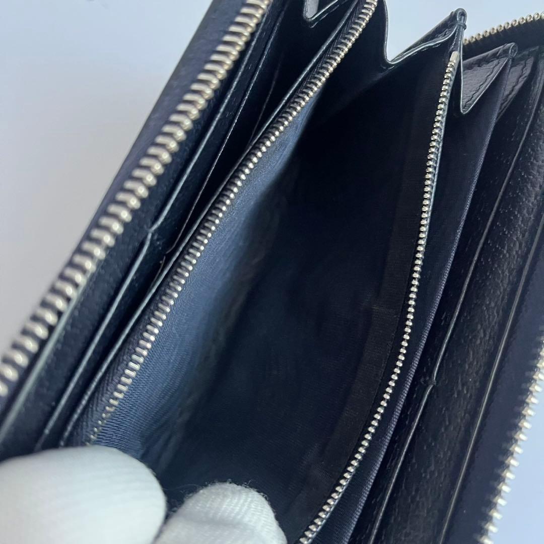 未使用級✨　GUCCI グッチ　長財布　財布　ggマーモント　ネイビー　黒