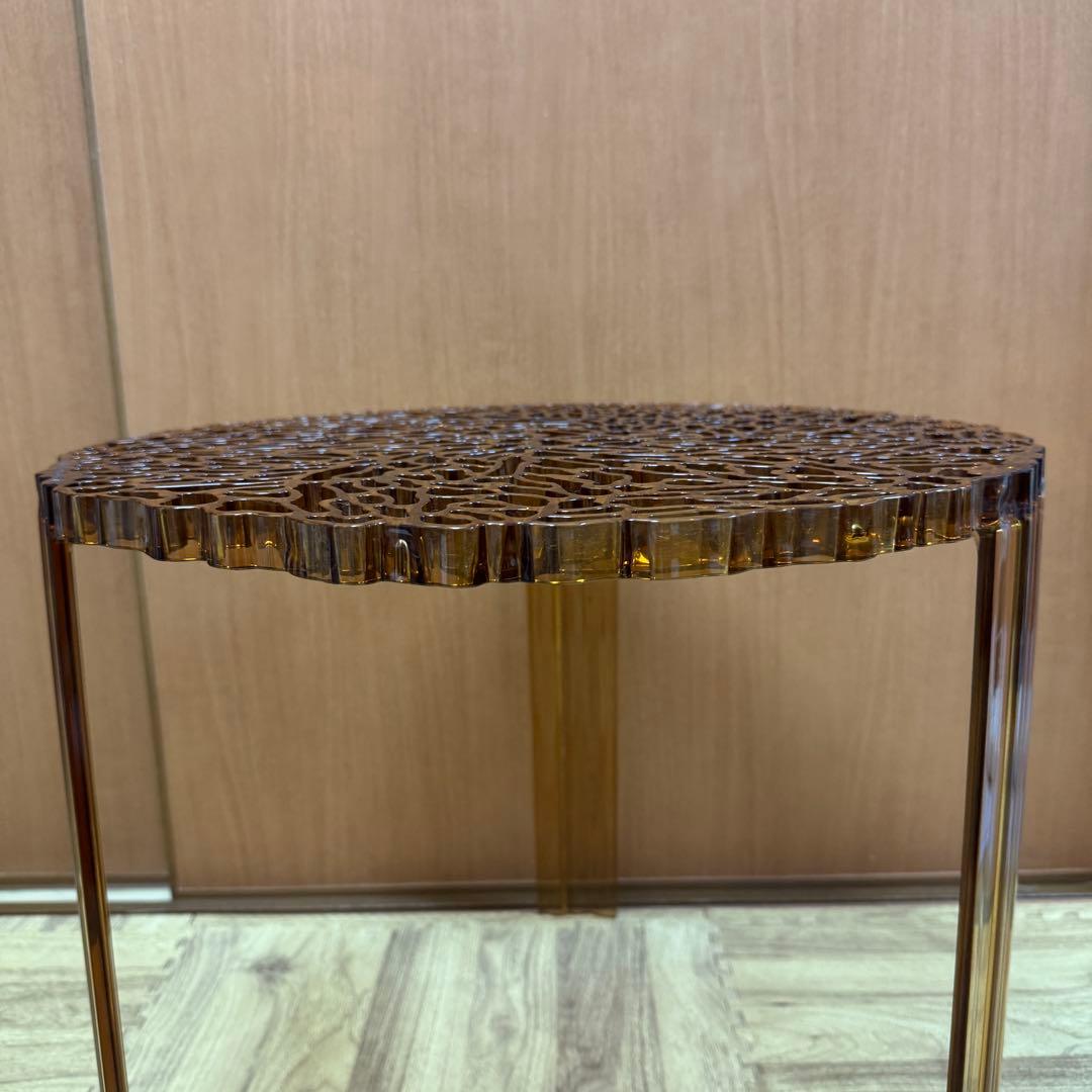 h*3様 Kartell カルテル T-TABLE ティーテーブル アンバー ロ