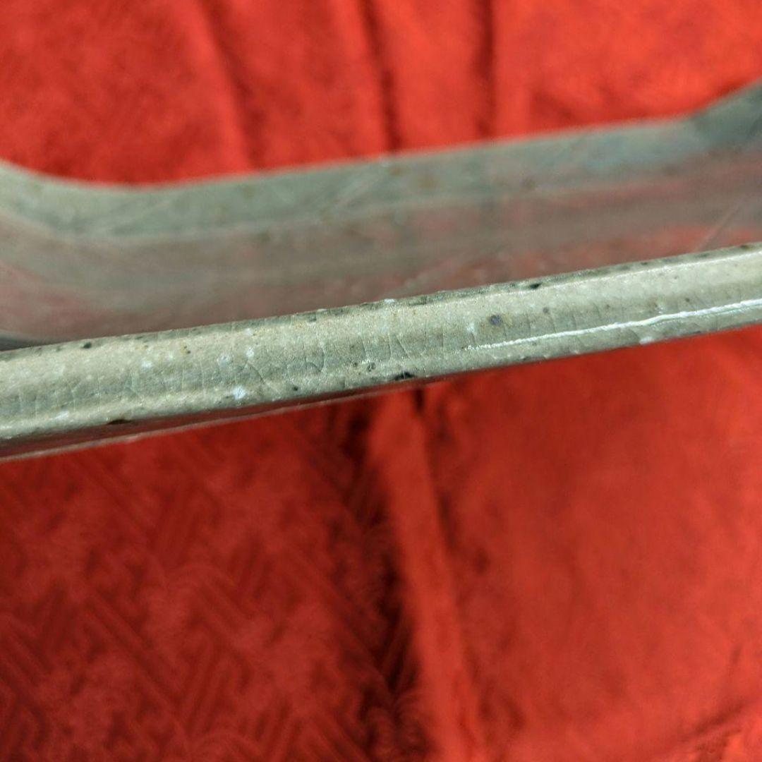 ２枚　萬古焼 寿司皿 向付 前菜皿 大皿 鮨 角皿 34cm　新品