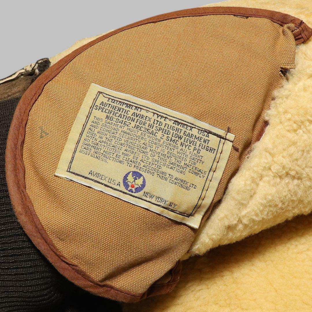 美品★42★AVIREX★B6 フライトジャケット★ムートンジャケット★USA製