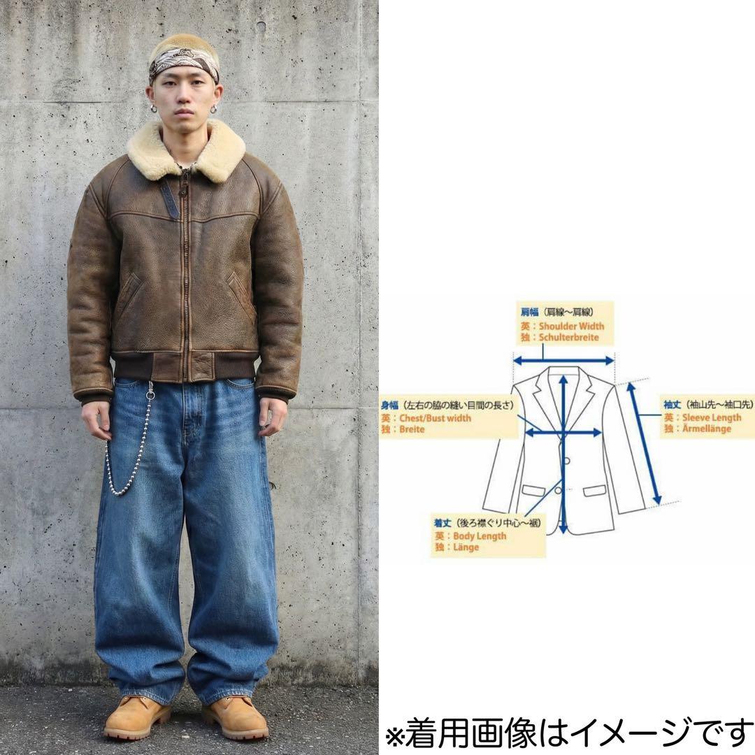 美品★42★AVIREX★B6 フライトジャケット★ムートンジャケット★USA製