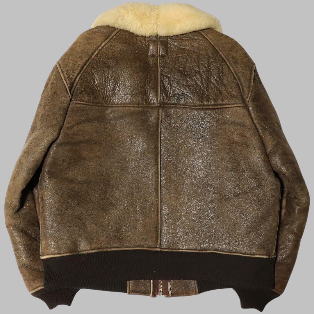 美品★42★AVIREX★B6 フライトジャケット★ムートンジャケット★USA製