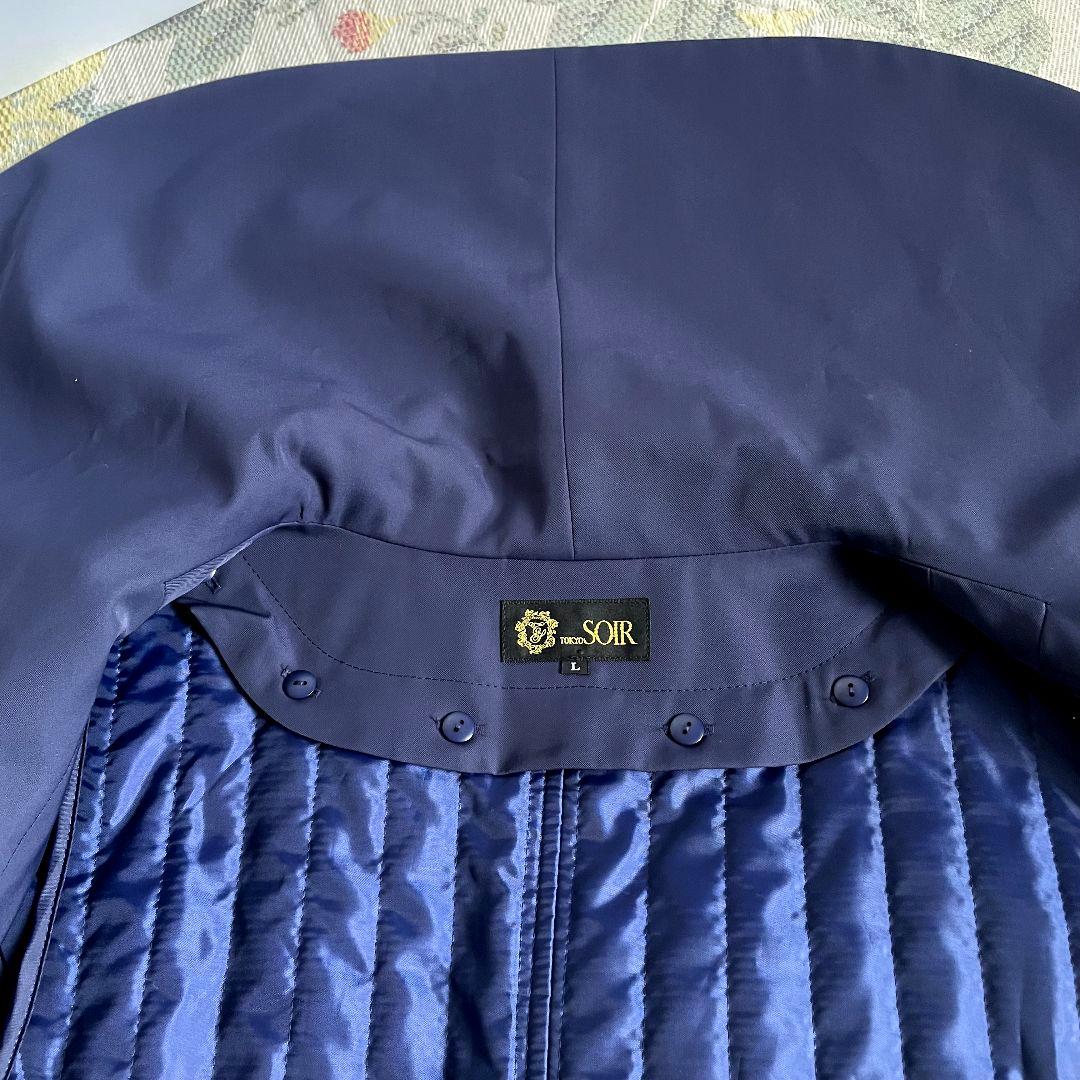 定価5.8万円 東京ソワール ロング コート キルティングライナー付き L