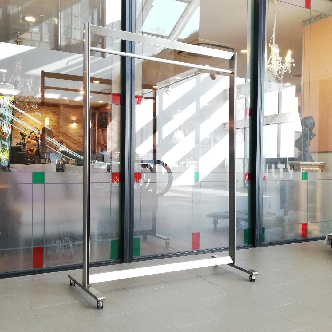 Φ【美品】okamura ステンレスコートハンガー キャスター付