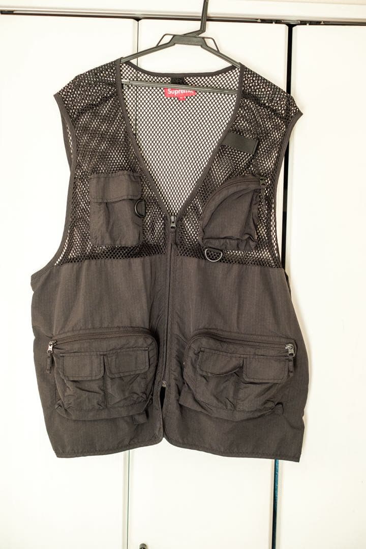シュプリーム　メッシュフィッシングベスト 黒XL