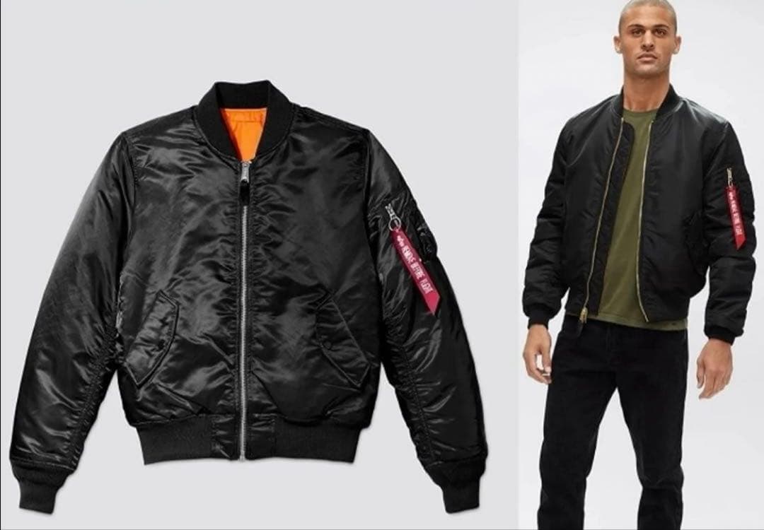 ALPHA ブラック MA-1 フライトジャケット Ｍサイズ